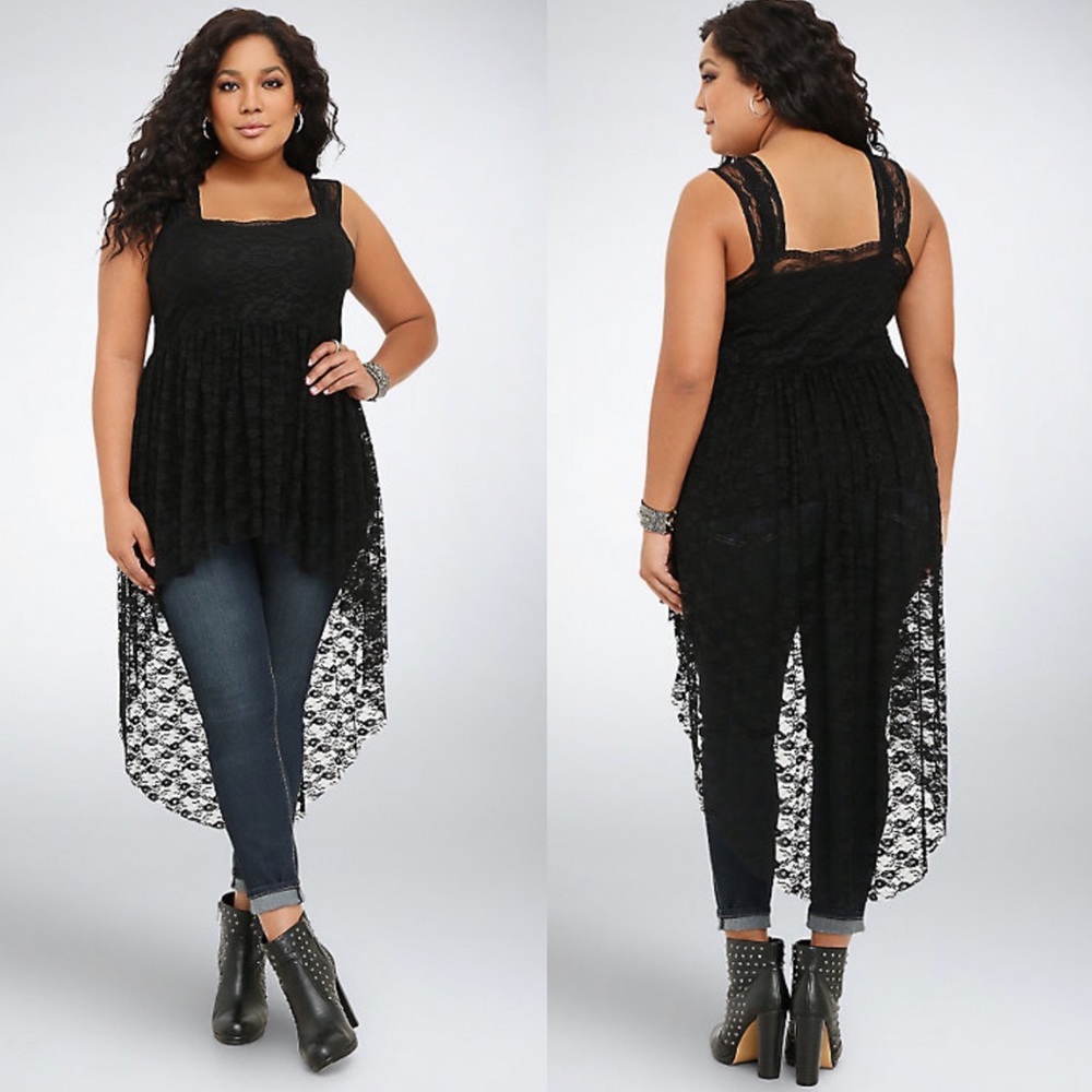 Torrid lace hi lo top